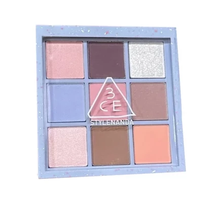 Палетка теней для век 3CE Spring Limited Blue White Nine Grid Eye Shadows Natural default