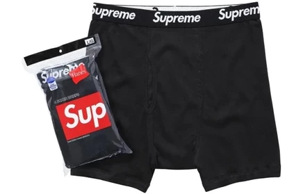 Мужские боксеры Supreme x Hanes, 4 шт., черные