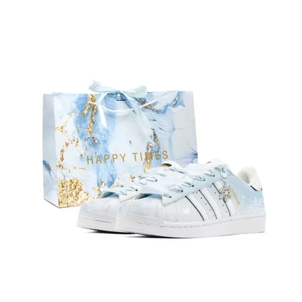 Женские кроссовки Adidas Originals Superstar, сине-белые