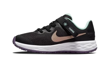 Детские кроссовки Nike Revolution 6, черно-зелено-коричневые