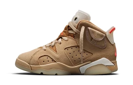 Кроссовки для девочек Jordan 6 Retro Travis Scott, хаки