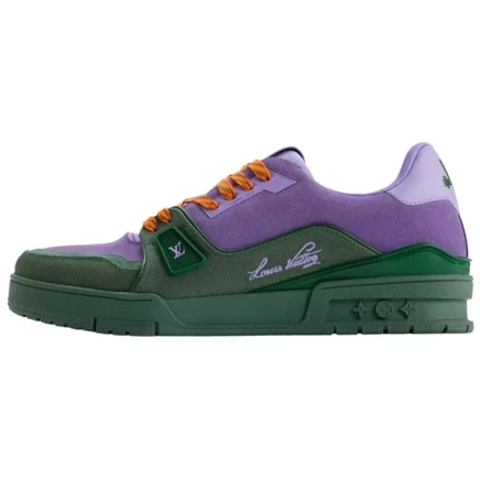 Мужские кроссовки Louis Vuitton Trainer, фиолетово-зеленые