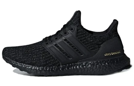 Женские кроссовки Adidas UltraBoost 4.0, черно-золотые