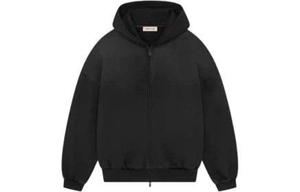 Мужское худи Fear of God на молнии, черное