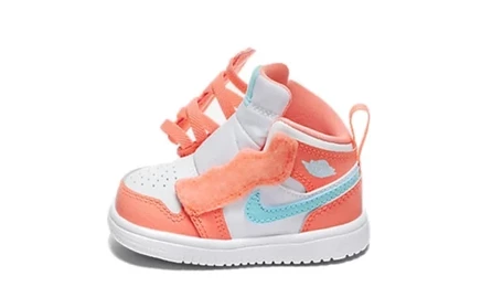 Детские кеды Jordan Air Jordan 1 Mid Top, оранжевые