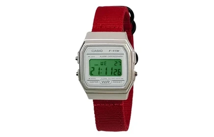 Мужские кварцевые часы Casio Retrofit, красно-зеленые