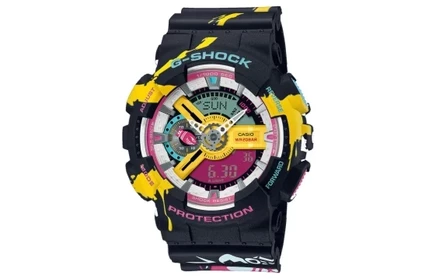 Мужские часы Casio Dual Display, черный ремешок