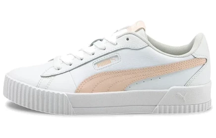 Женские кроссовки Puma Carina Crew, бело-оранжевые