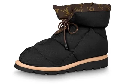 Женские ботинки Louis Vuitton Pillow, чёрно-коричневые