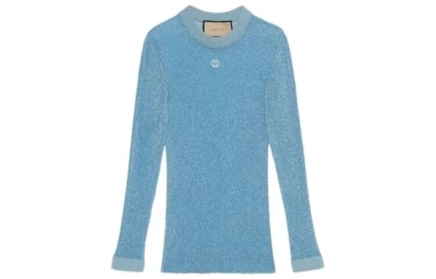 GUCCI Extra Fine Knit Top синий