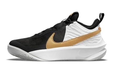 Детские кроссовки Nike Team Hustle D10, черно-золотые