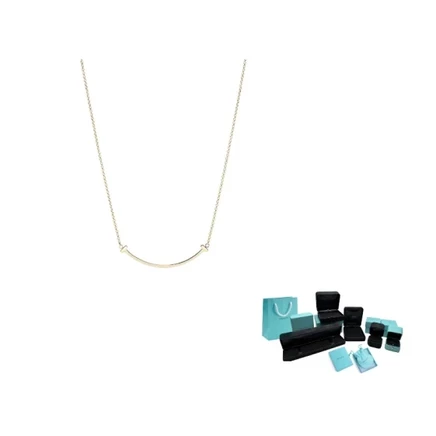 Колье Tiffany & Co T Smile, золото 18 карат