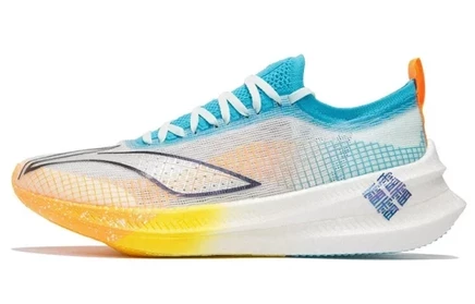 Кроссовки Li-Ning Feidian 2 Elite, бело-сине-оранжевые