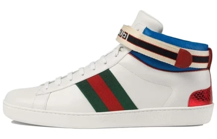 Мужские высокие кеды Gucci Ace Stripe