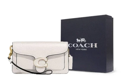 Женская сумка Coach Tabby из кожи, белая