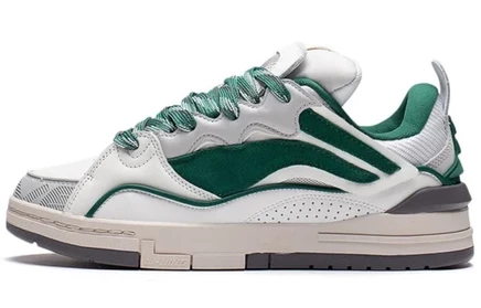 Мужские кеды Li-Ning Wave Golden, бело-зеленые