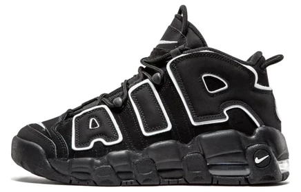 Кроссовки для девочек Nike Air More Uptempo, черно-белые