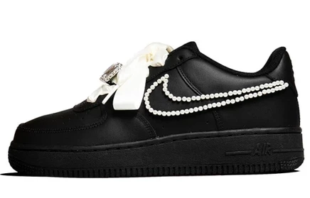 Кроссовки Nike Air Force 1 GS, черно-белые
