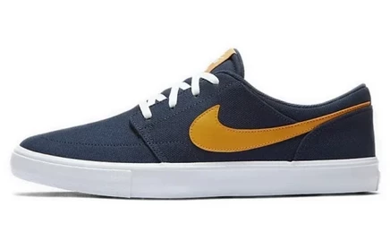 Мужские кеды Nike SB Portmore II Solar, сине-жёлтые