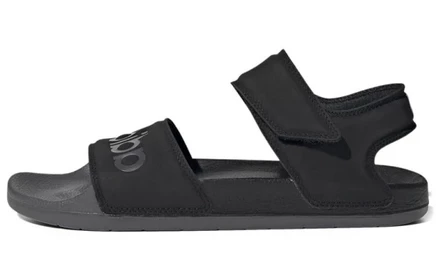 Женские сандалии Adidas Adilette, черно-серые