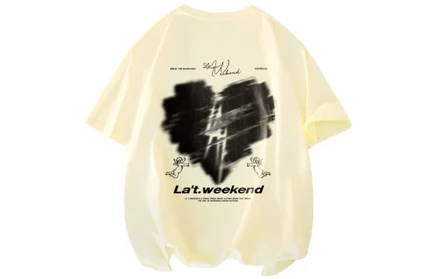 Футболка унисекс LA'T.WEEKEND, бежево-желтая
