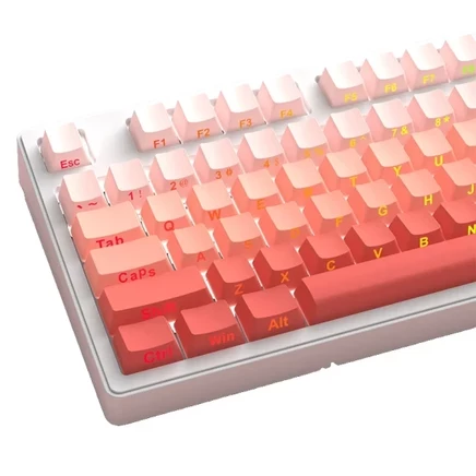 Клавиатура EWEADN 87 клавиш RGB, Bluetooth, розовая