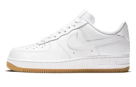 Мужские кроссовки Nike Air Force 1 07, бело-коричневые