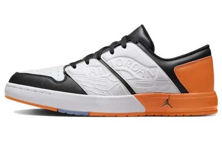 Кроссовки Jordan Nu Retro 1 Low, бело-черно-оранжевые