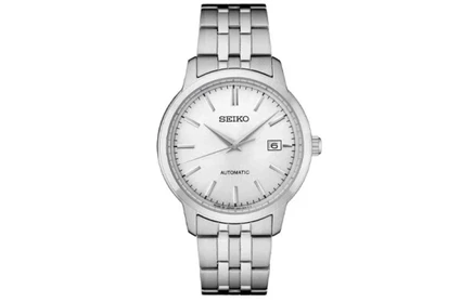 Мужские часы Seiko автоматические 41,2 мм, серые