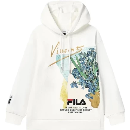 Женское худи Fila Vincent Van Gogh, белое