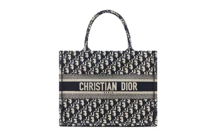 Сумка Dior Book Tote, средняя, экрю и синяя