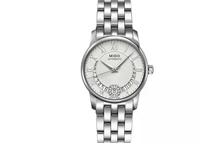 Женские часы Mido Baroncelli, белые/серебристые