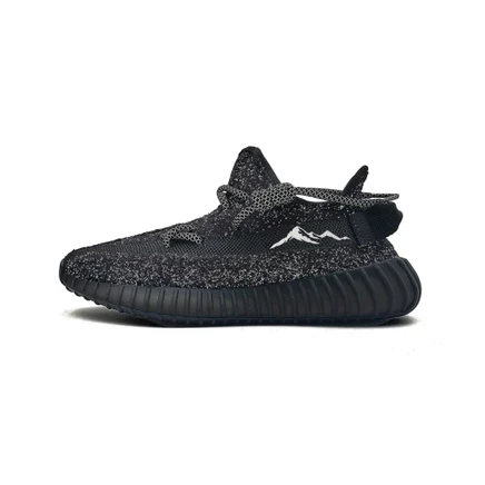 Adidas Originals Yeezy Boost 350 V2 Snow Mountains Baby's Breath Abrasion Resistant Low top Casual Shoes Unisex Black черный
