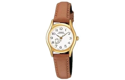 Женские часы Casio LTP-1094Q-7B8, коричневый ремешок