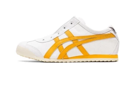 Детские кеды Onitsuka Tiger Mexico 66, бело-желтые