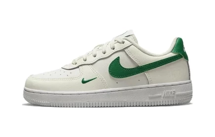 Детские кеды Nike Air Force 1 SE 40th, бело-зеленые