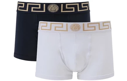 Мужские плавки Versace Greca Border 2 Piece, бело-синие