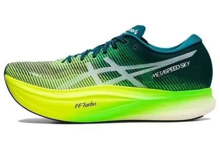 Мужские беговые кроссовки Asics Metaspeed Sky+, зелено-желтые