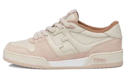 Женские кеды Fendi Match Low, розово-бежевые