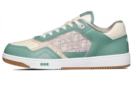 Мужские кроссовки Dior B27 Low, бирюзово-кремовые