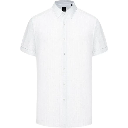 Мужская рубашка Hugo Boss с отложным воротником, белая