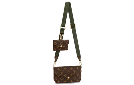 Женская сумка Louis Vuitton Félicie Strap & Go, хаки/эбони