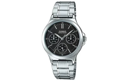 Женские часы Casio LTP-V300D-1A, черный циферблат