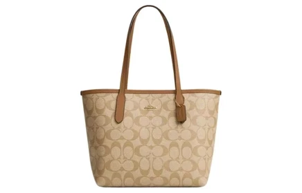 Женская сумка на плечо Coach City, бежевая