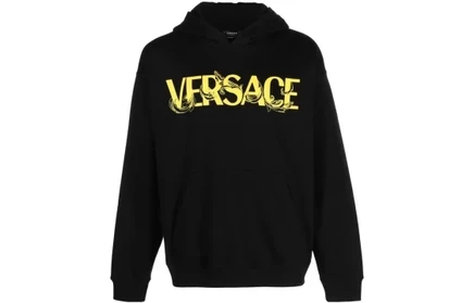 Мужское худи Versace Logo Printed, черное