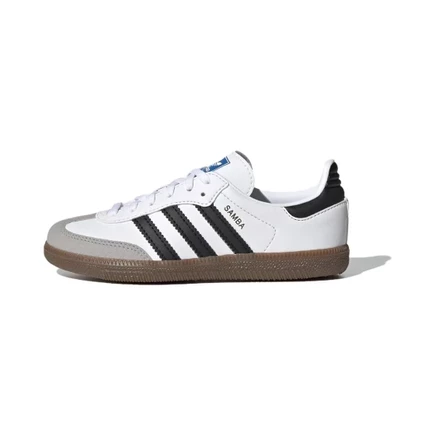 Кеды для девочек adidas Samba OG, бело-черные