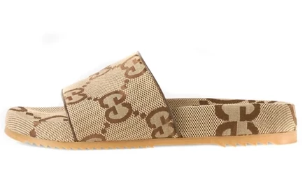 Мужские шлепанцы Gucci GG Canvas, коричневые