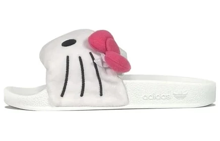 Женские шлёпанцы adidas Adilette Hello Kitty, белые