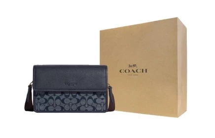 Мужская сумка Coach Turner через плечо, синяя