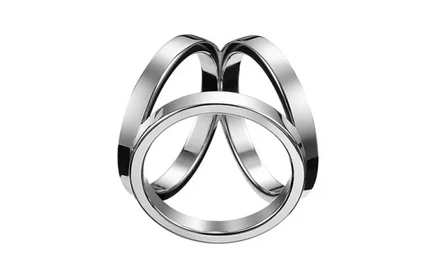 Женские аксессуары Hermes Mini Trio Twilly, серебристые